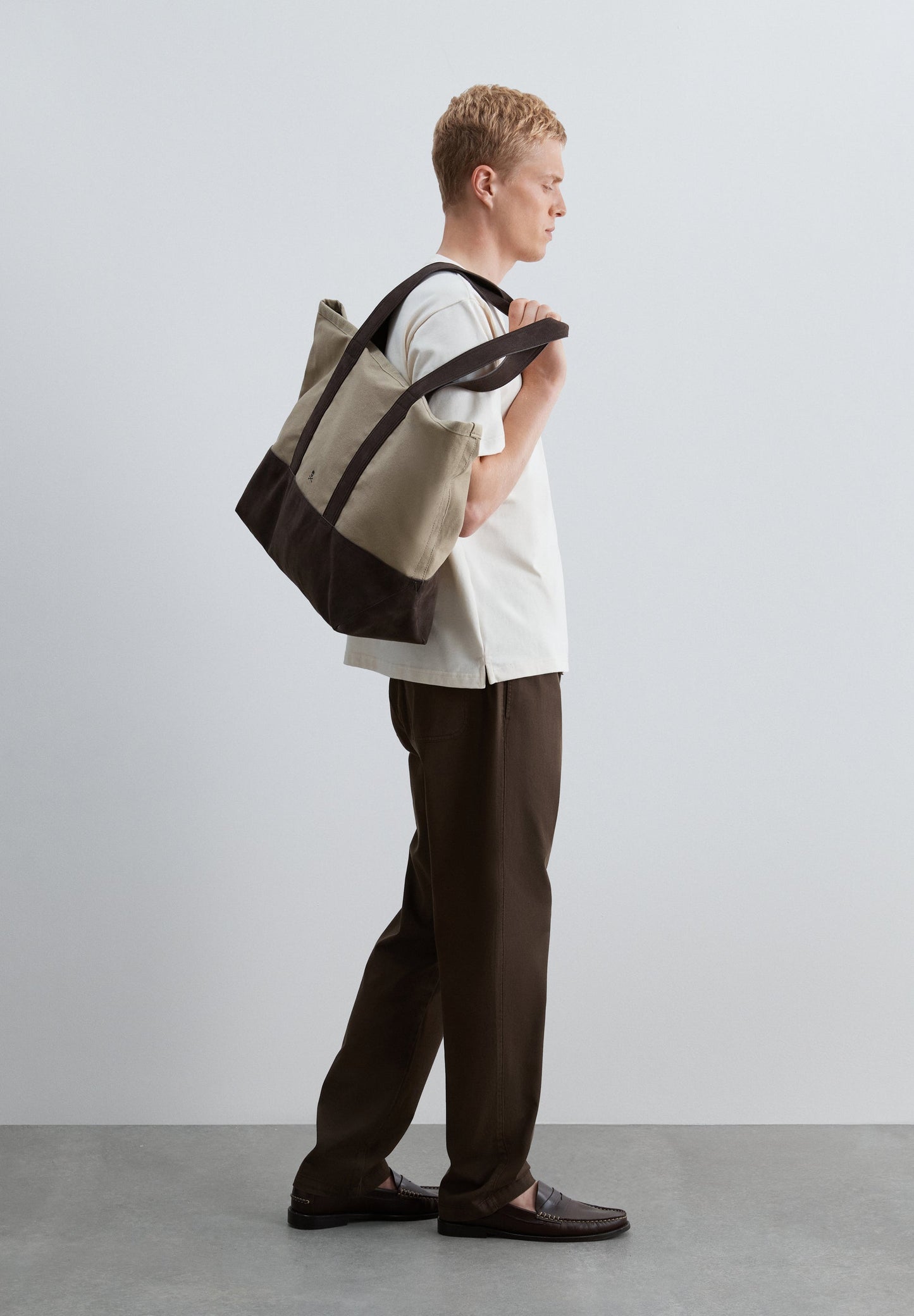 BOLSA TOTE DE ALGODÓN Y ANTE