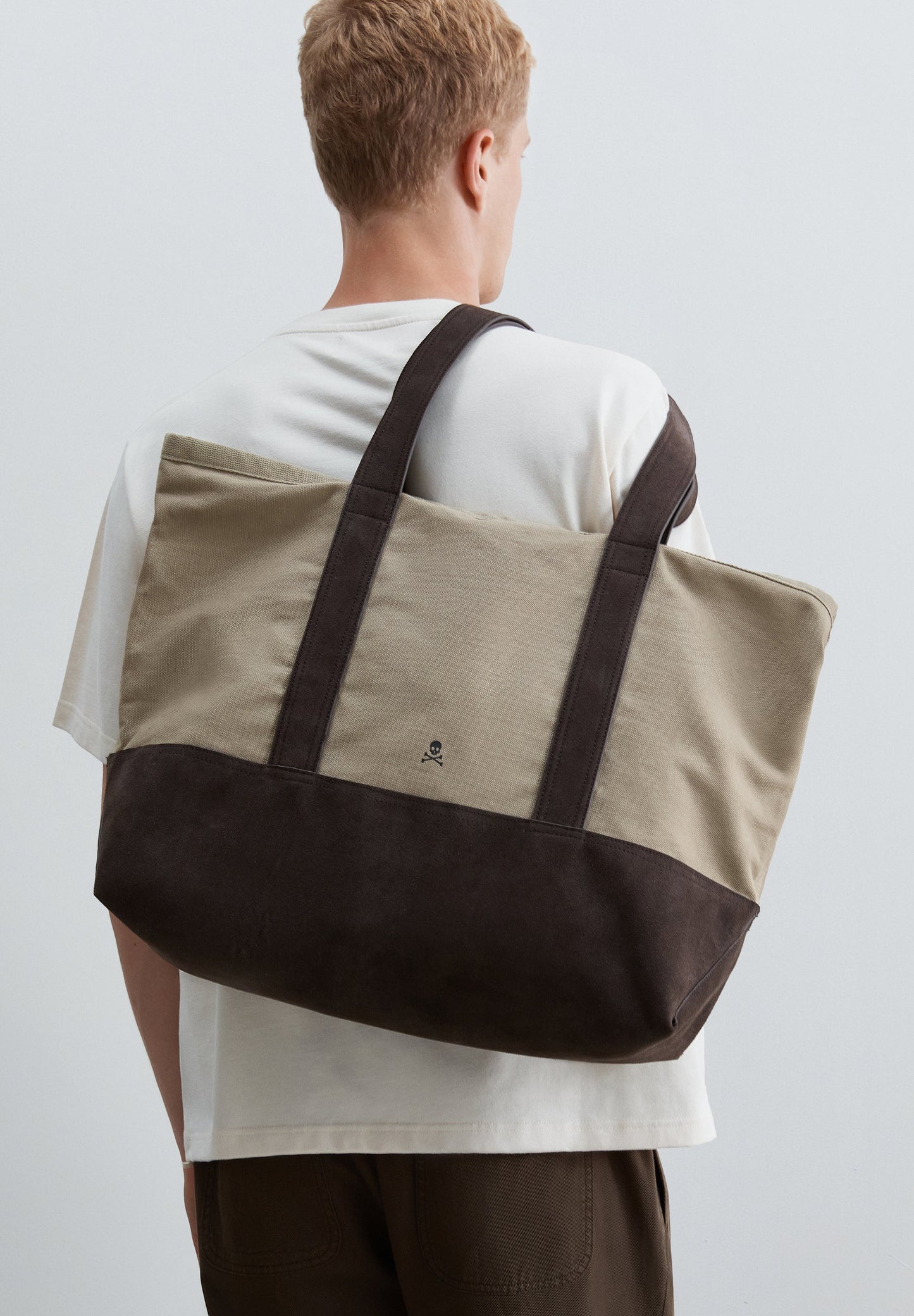 BOLSA TOTE DE ALGODÓN Y ANTE