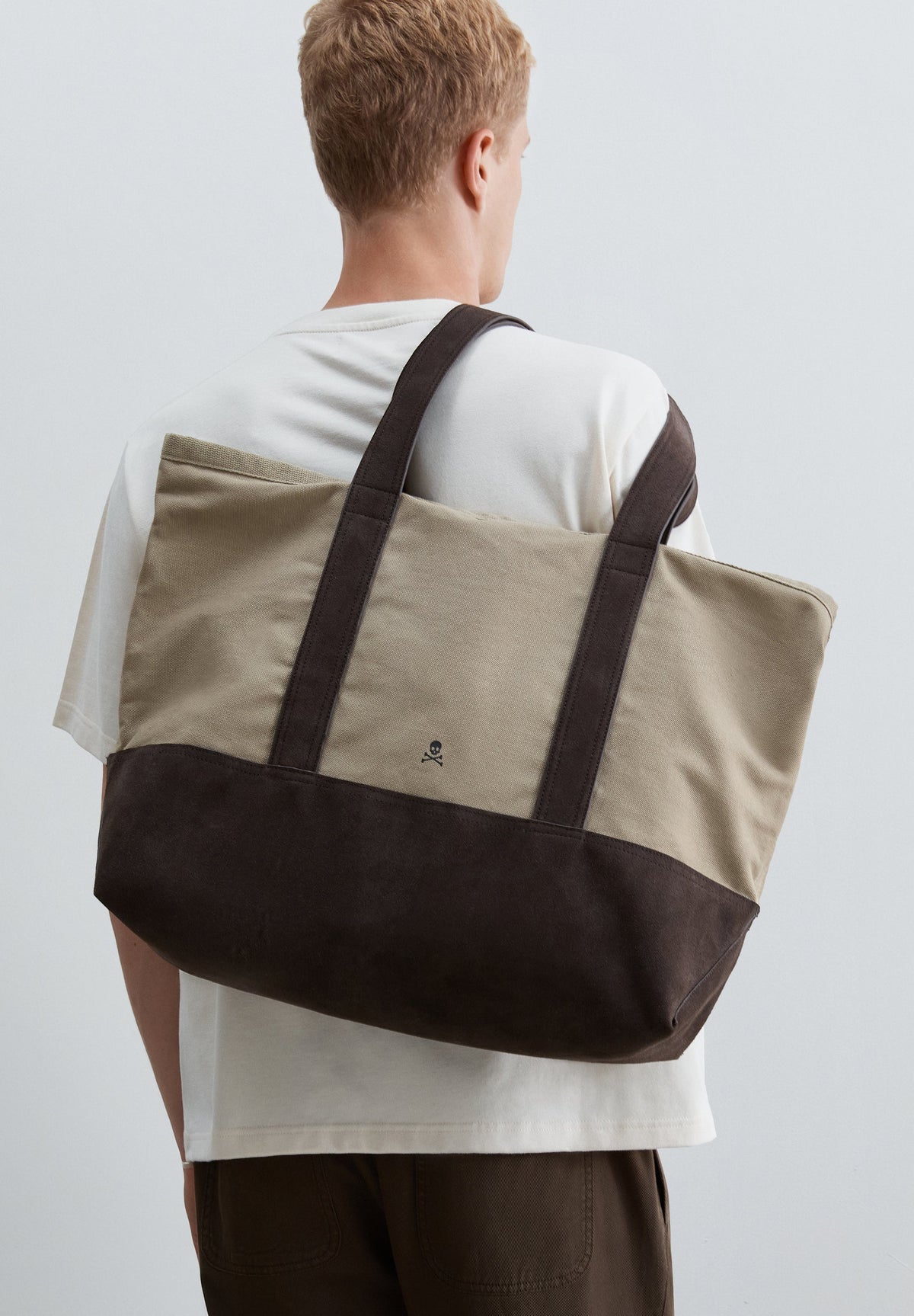 BOLSA TOTE DE ALGODÓN Y ANTE