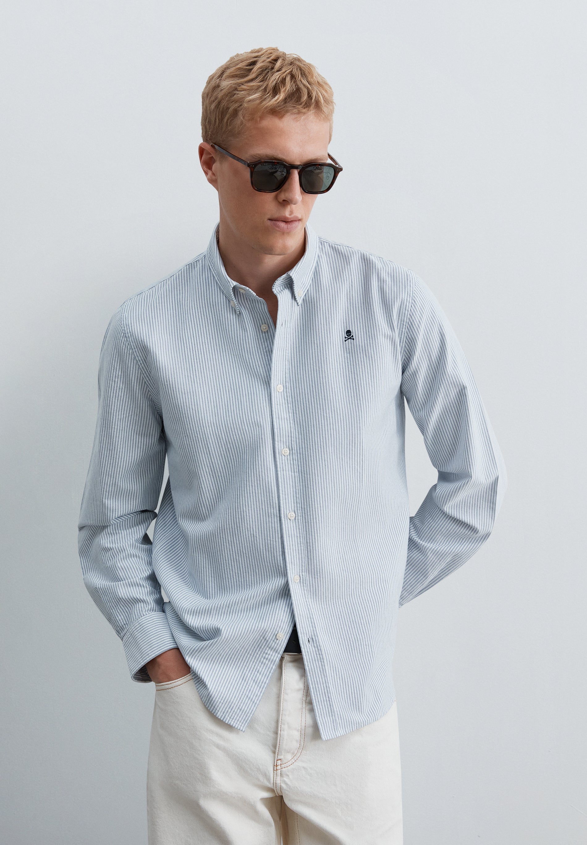 CAMISA OXFORD DE RAYAS