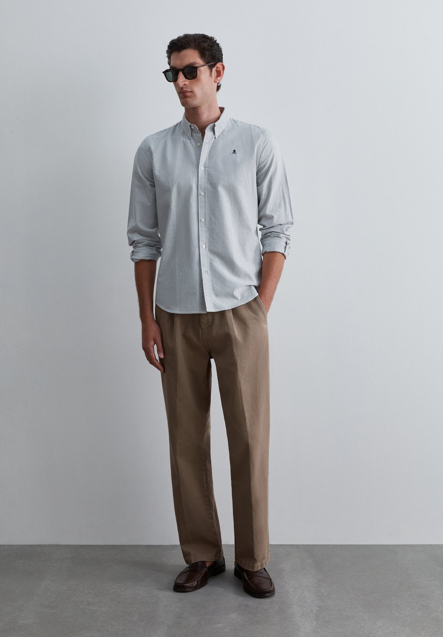 CAMISA OXFORD DE RAYAS