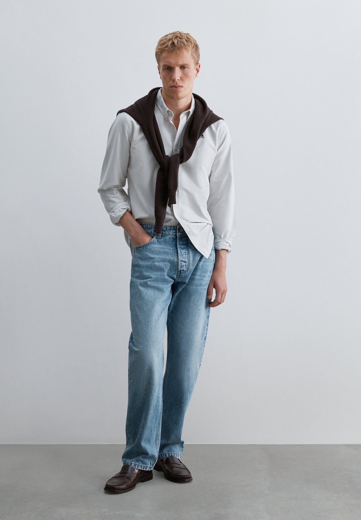 CAMISA OXFORD DE RAYAS