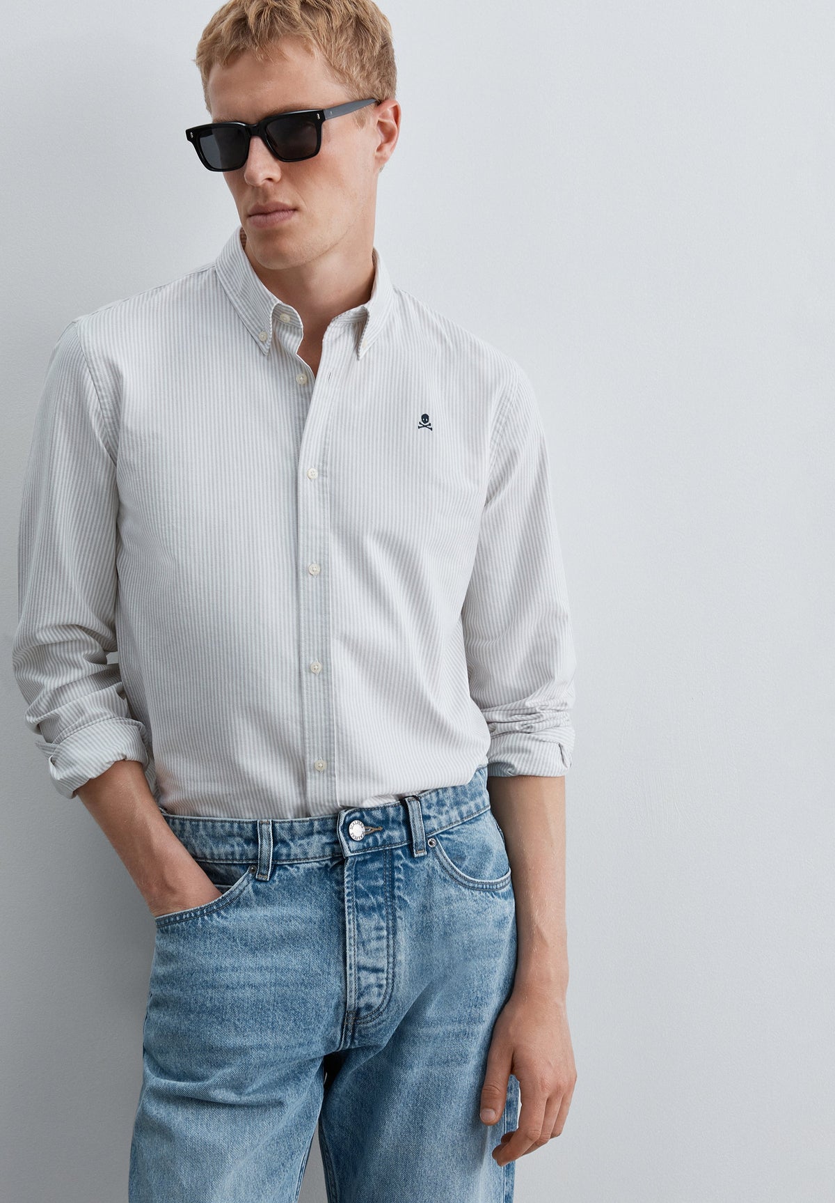 CAMISA OXFORD DE RAYAS