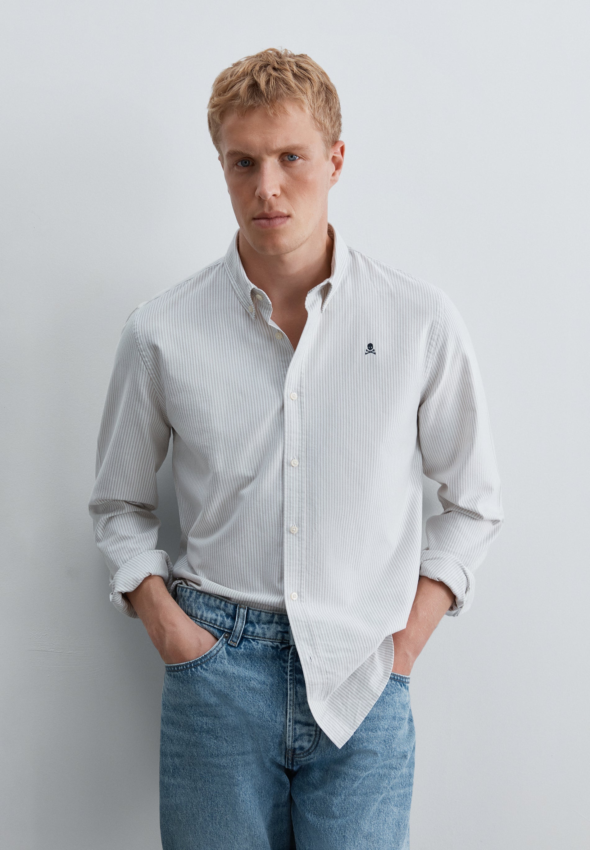 CAMISA OXFORD DE RAYAS
