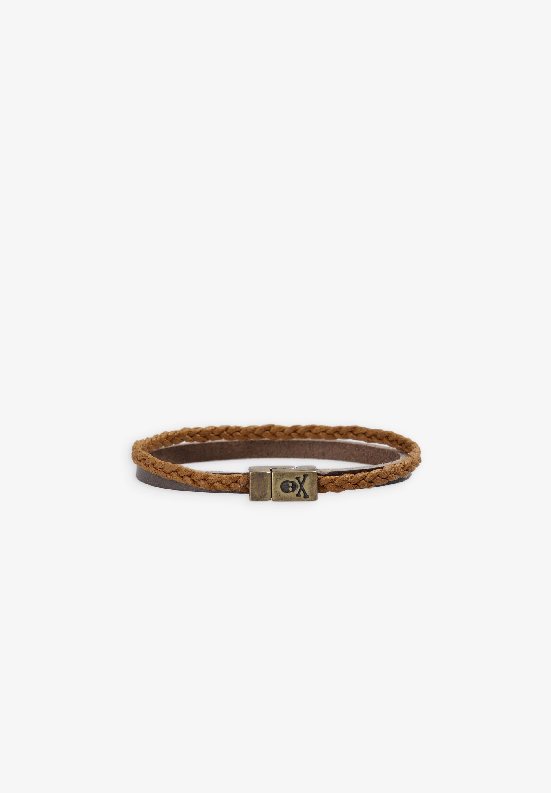 PULSERA PIEL Y CORDÓN ENCERADO