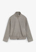 CHAQUETA BOMBER ESTAMPADO MICROCUADRO