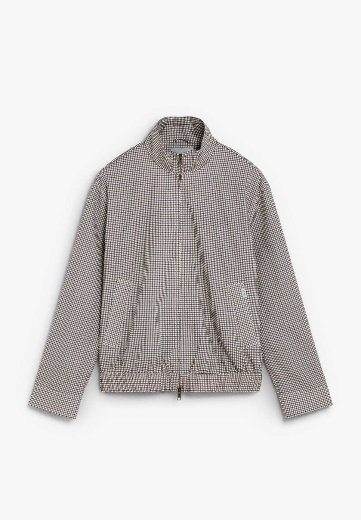 CHAQUETA BOMBER ESTAMPADO MICROCUADRO