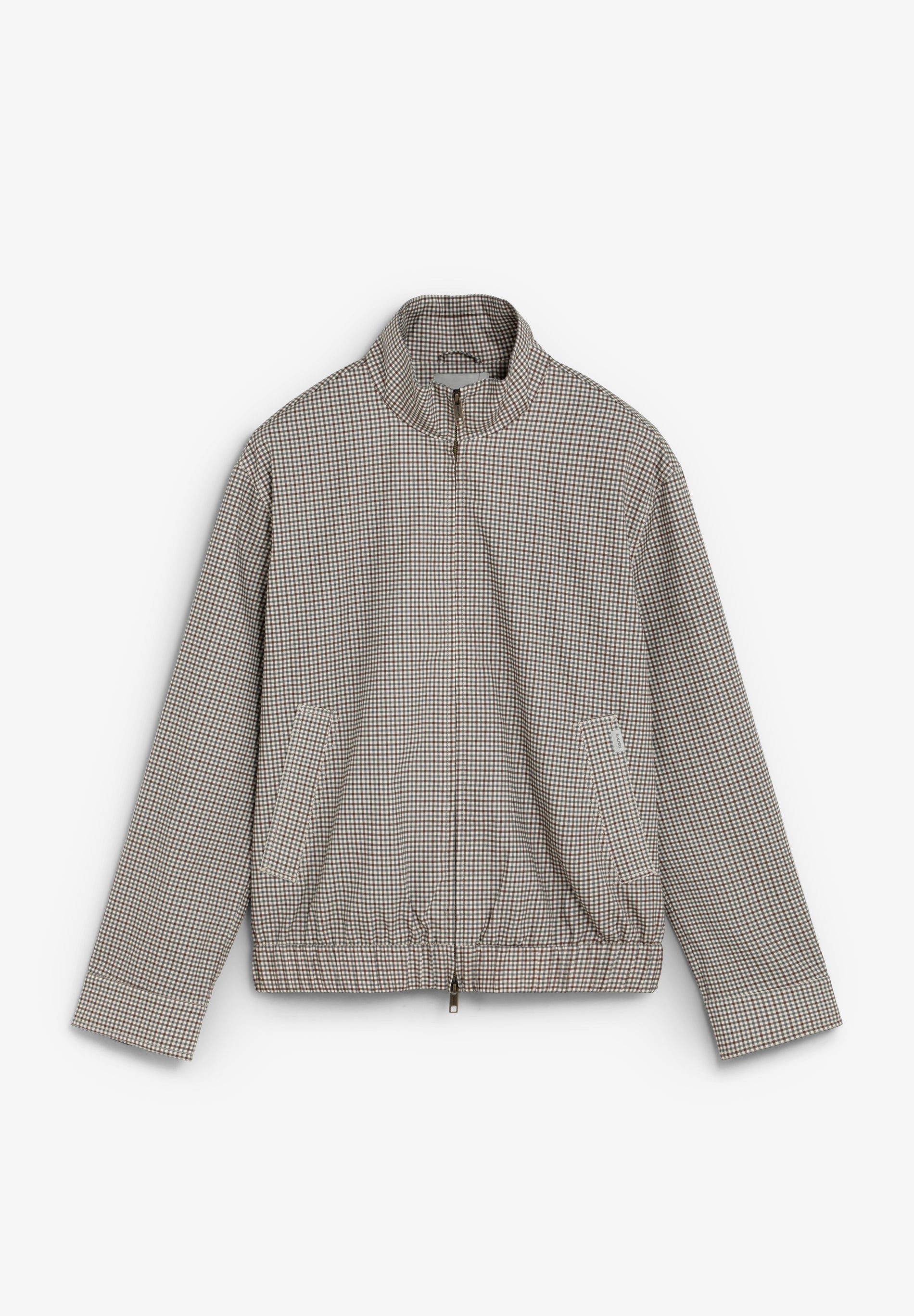 CHAQUETA BOMBER ESTAMPADO MICROCUADRO