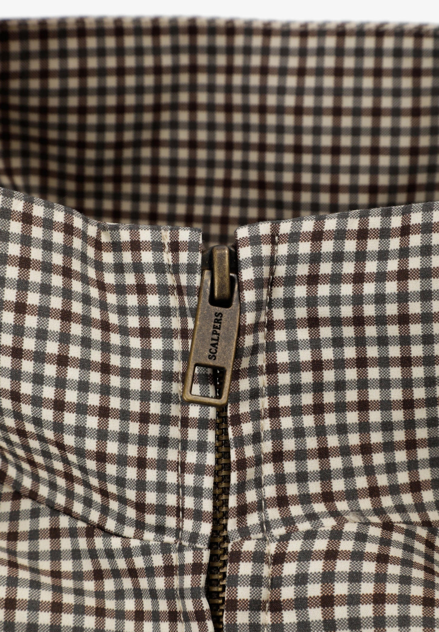 CHAQUETA BOMBER ESTAMPADO MICROCUADRO