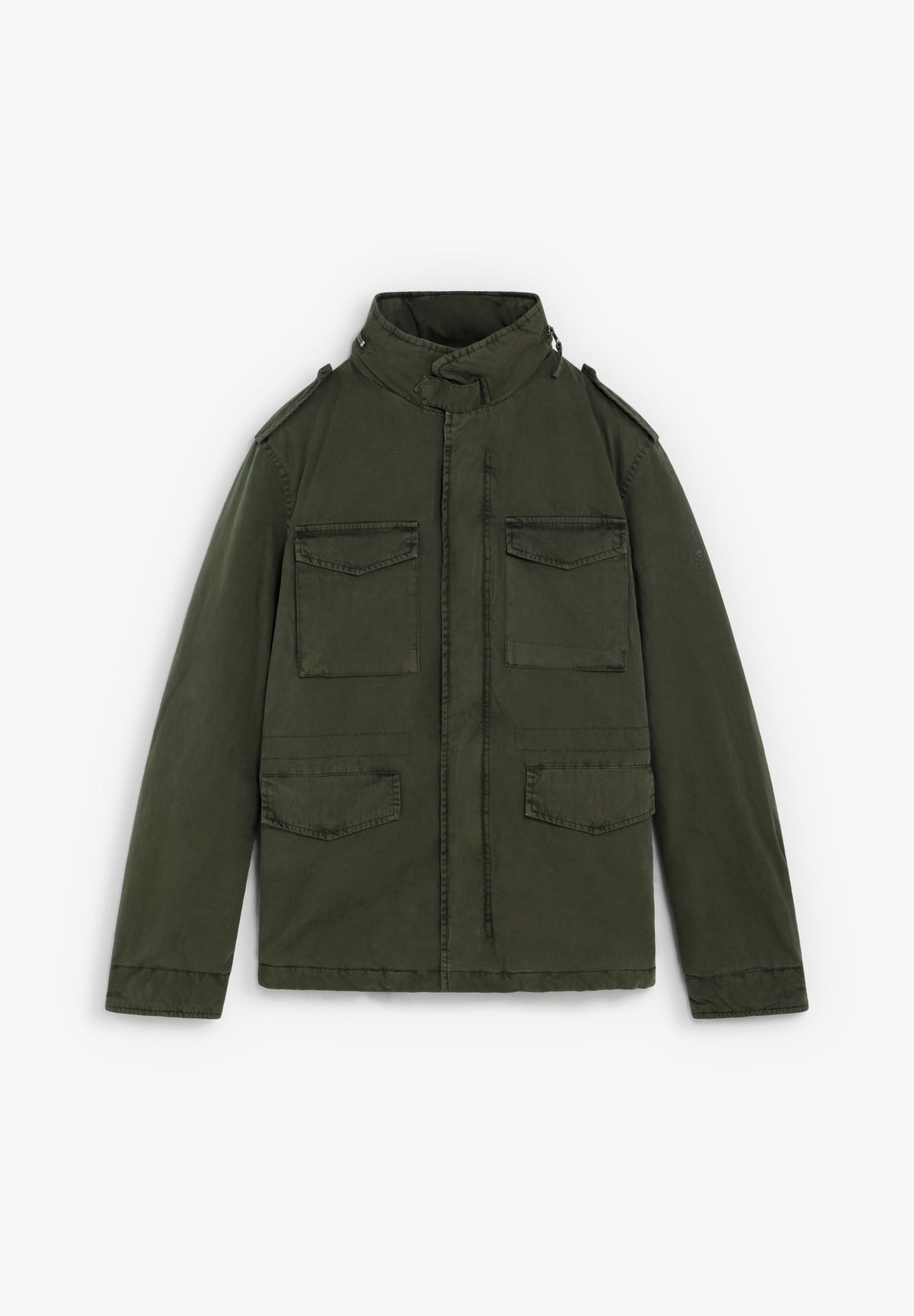 CHAQUETA MILITAR CAPUCHA OCULTA