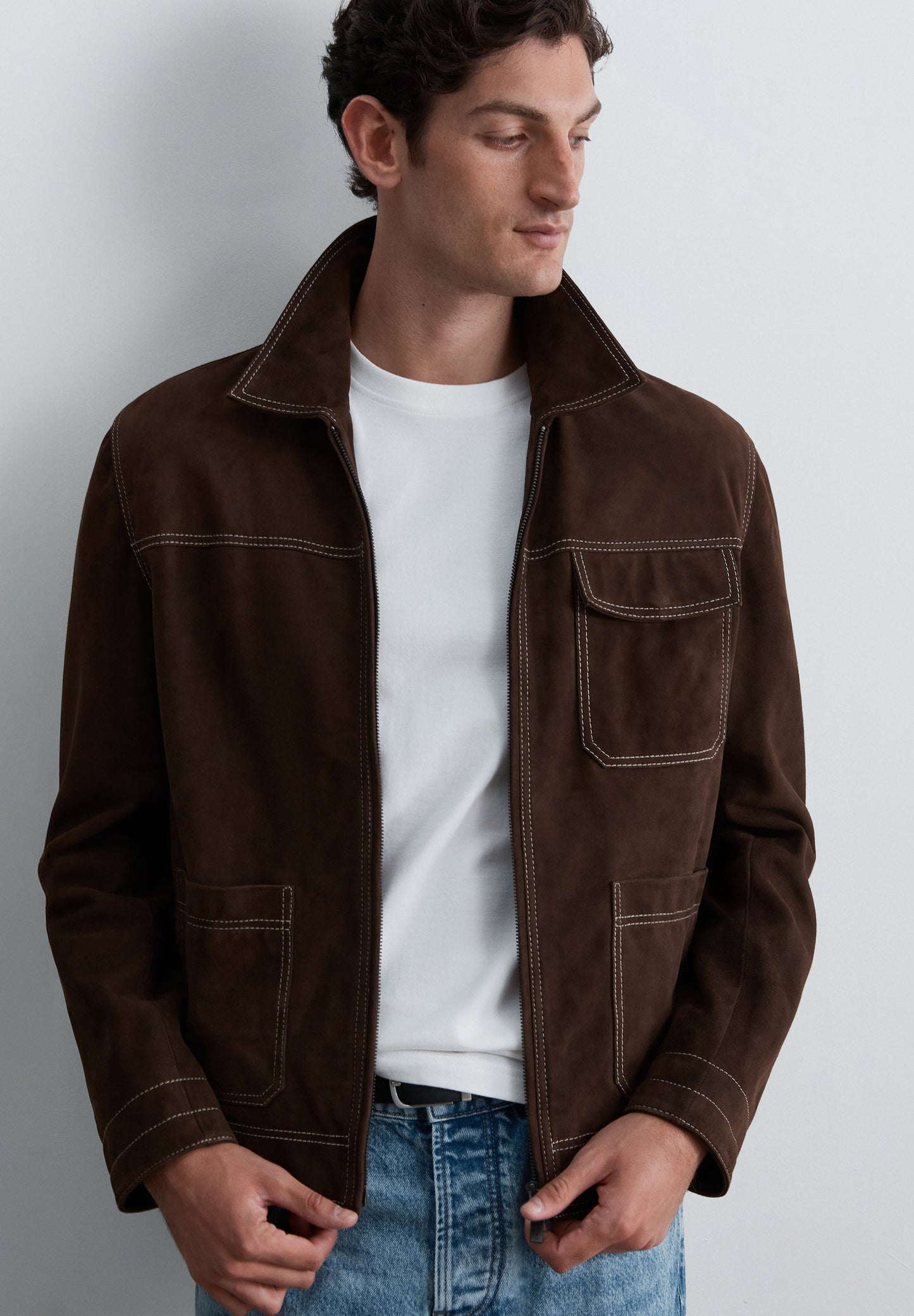 SCSTITCH SUEDE JACKET