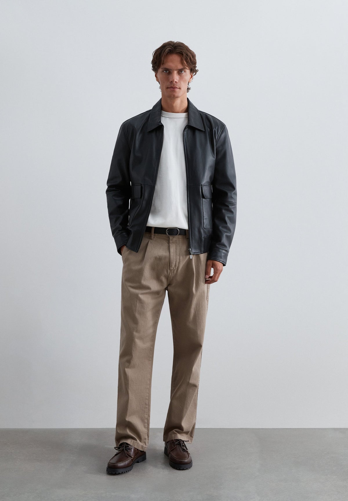 CHAQUETA PIEL BOLSILLOS