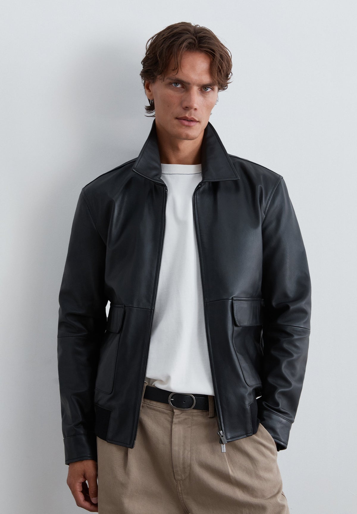 CHAQUETA PIEL BOLSILLOS