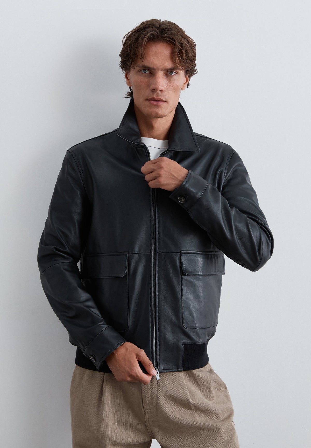 CHAQUETA PIEL BOLSILLOS