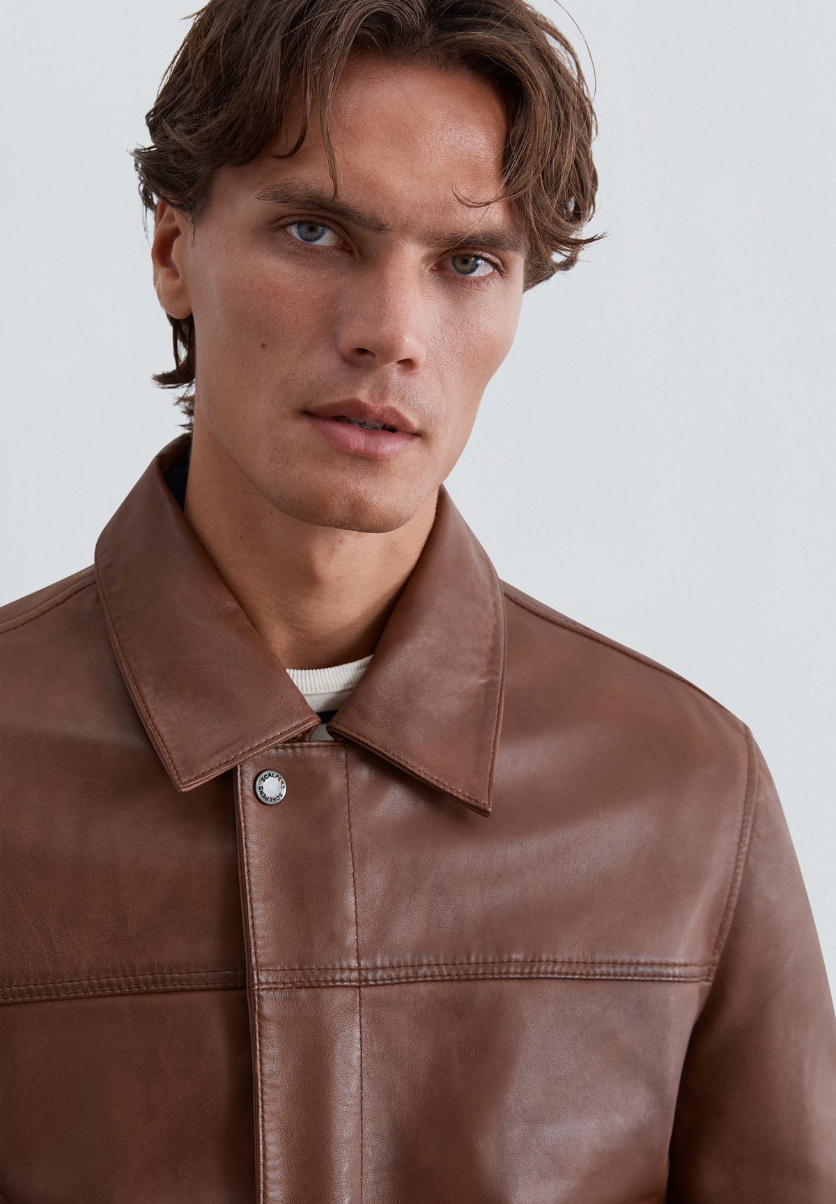CHAQUETA PIEL BOLSILLOS