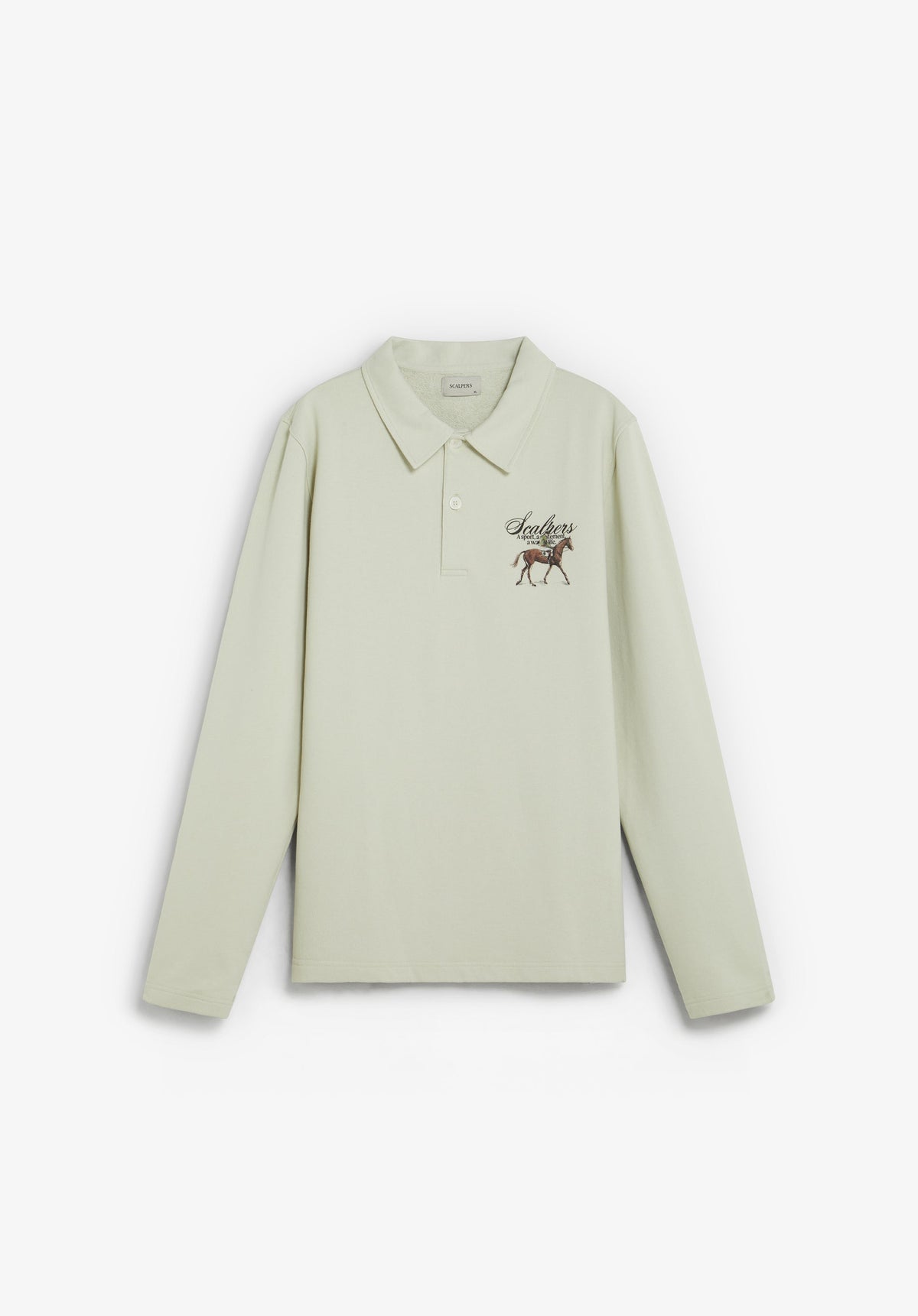 SUDADERA CUELLO POLO ESTAMPADA