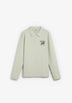 SUDADERA CUELLO POLO ESTAMPADA