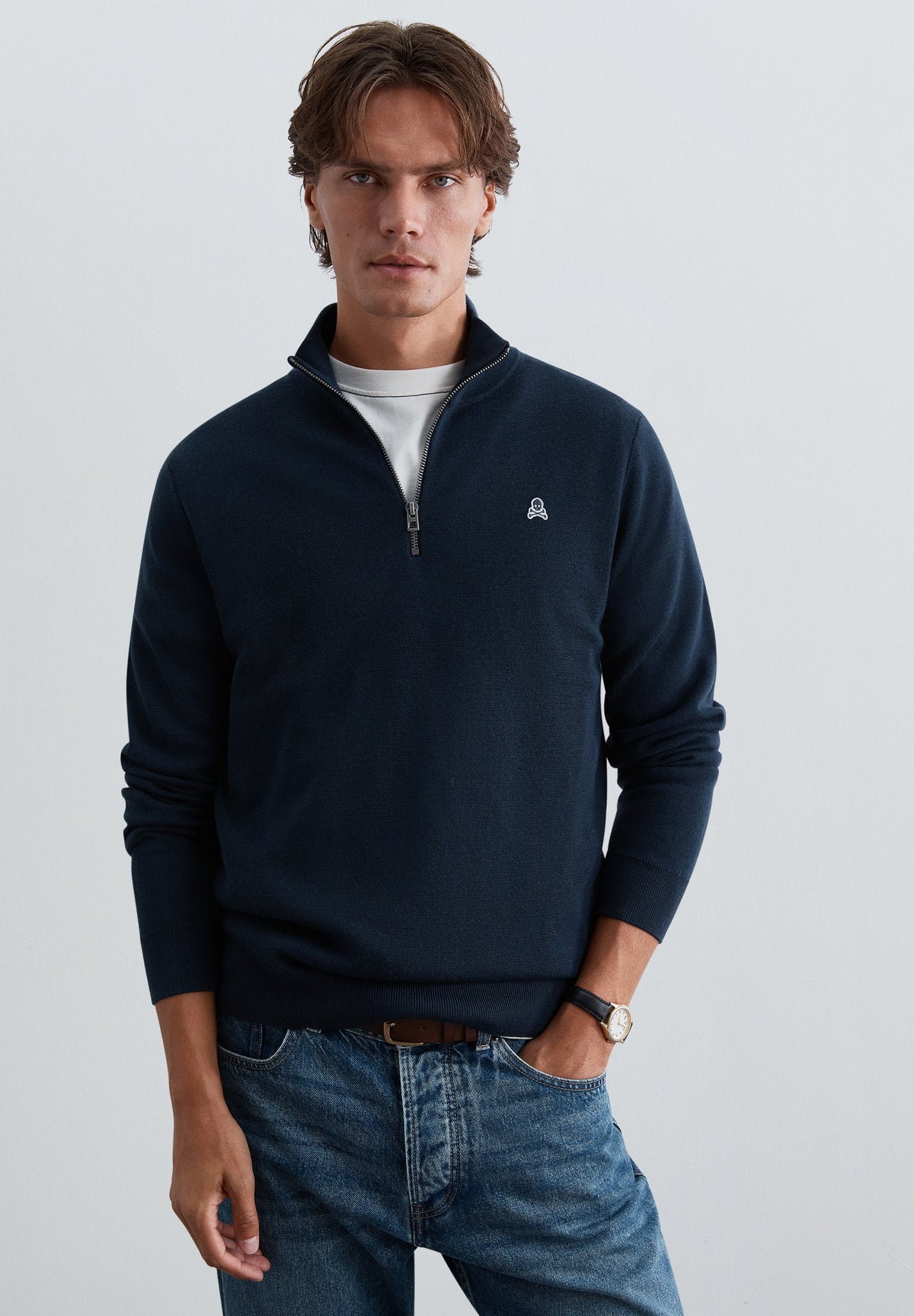 JERSEY HALF-ZIP CALAVERA