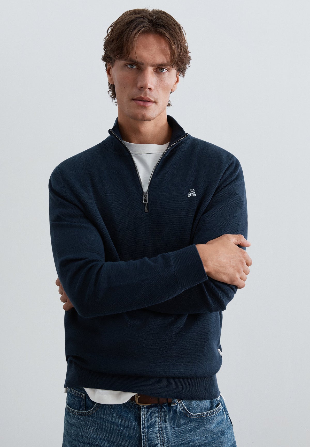 JERSEY HALF-ZIP CALAVERA