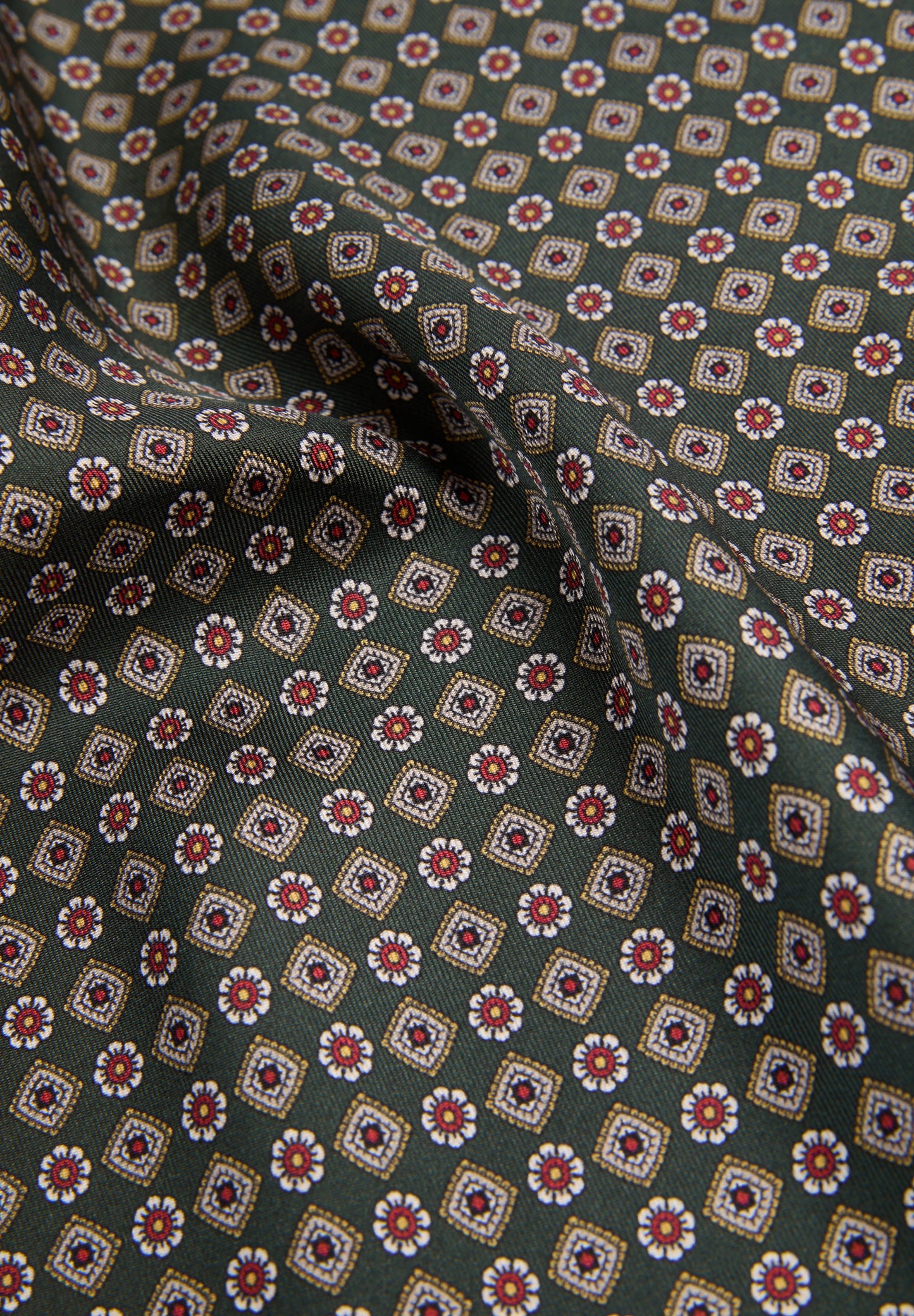 PAÑUELO DE SEDA MICROESTAMPADO FLORES