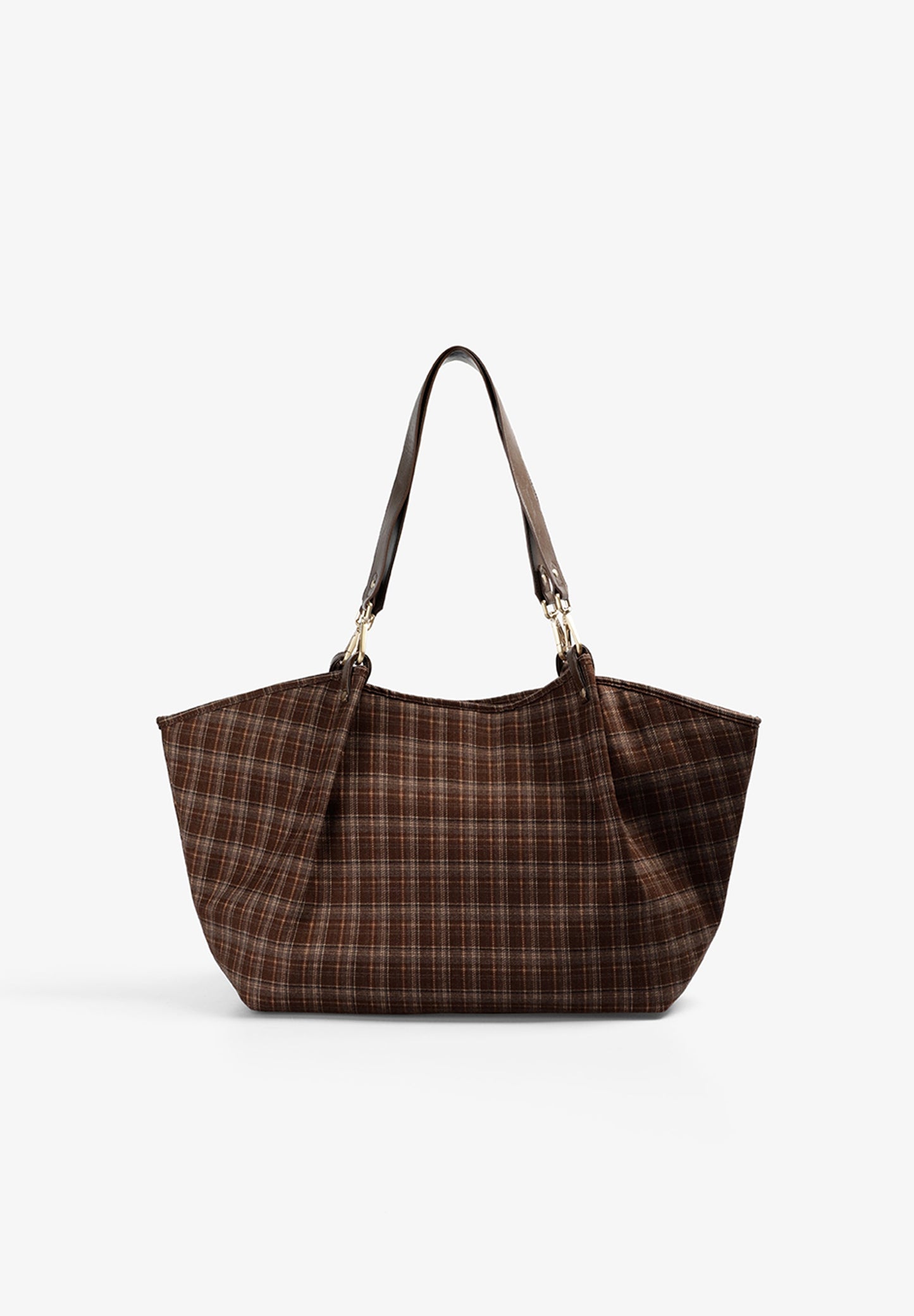 BOLSO SHOPPER DE CUADRO INGLÉS