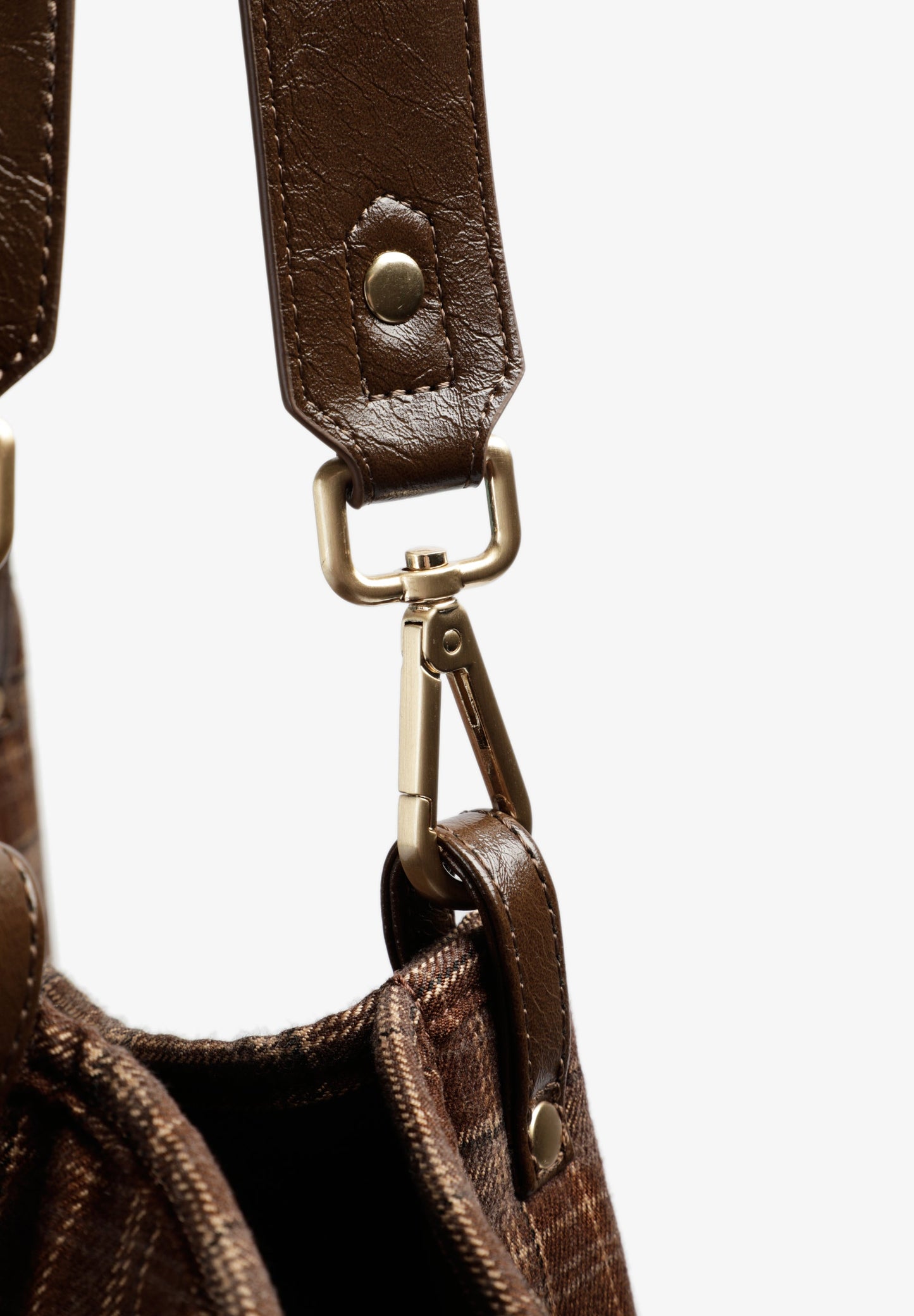 BOLSO SHOPPER DE CUADRO INGLÉS