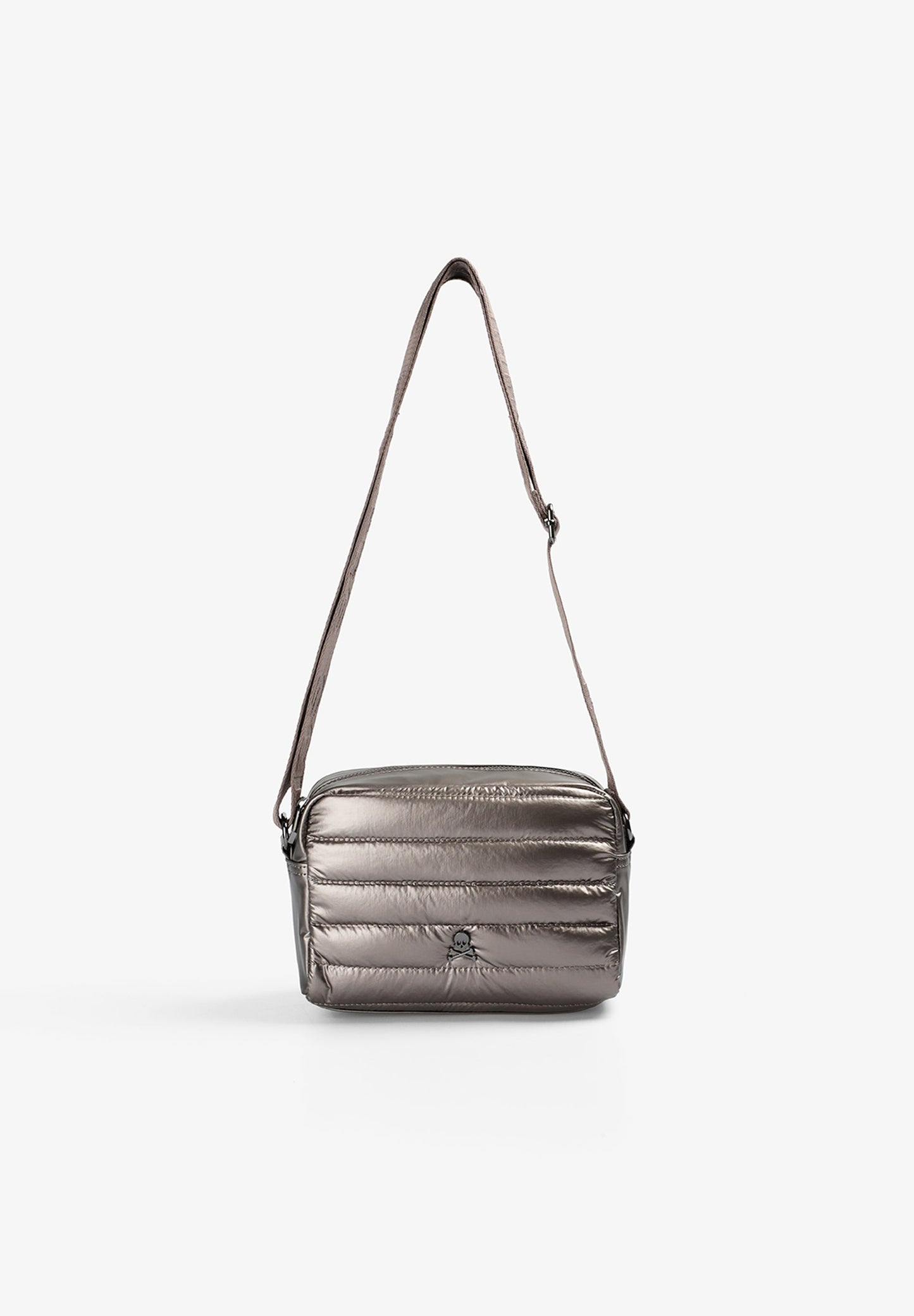 BOLSO BANDOLERA ACOLCHADA METALIZADA
