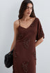 VESTIDO ASIMÉTRICO BORDADO ABALORIOS