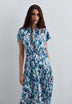 VESTIDO MIDI ESTAMPADO CON LAZADA