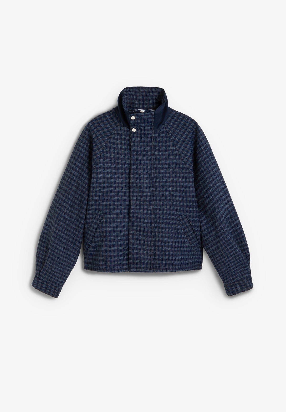 CHAQUETA CUELLO ALTO CUADROS