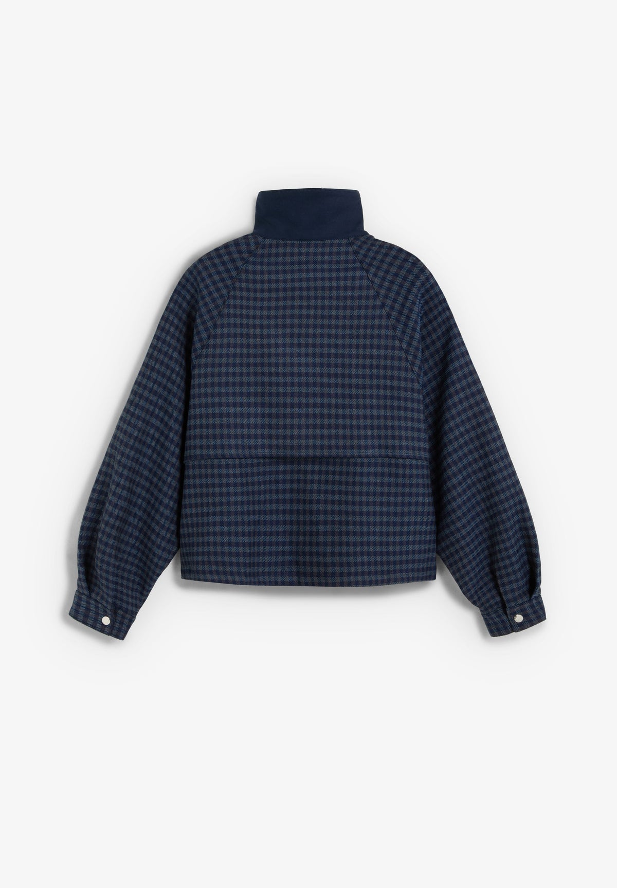 CHAQUETA CUELLO ALTO CUADROS