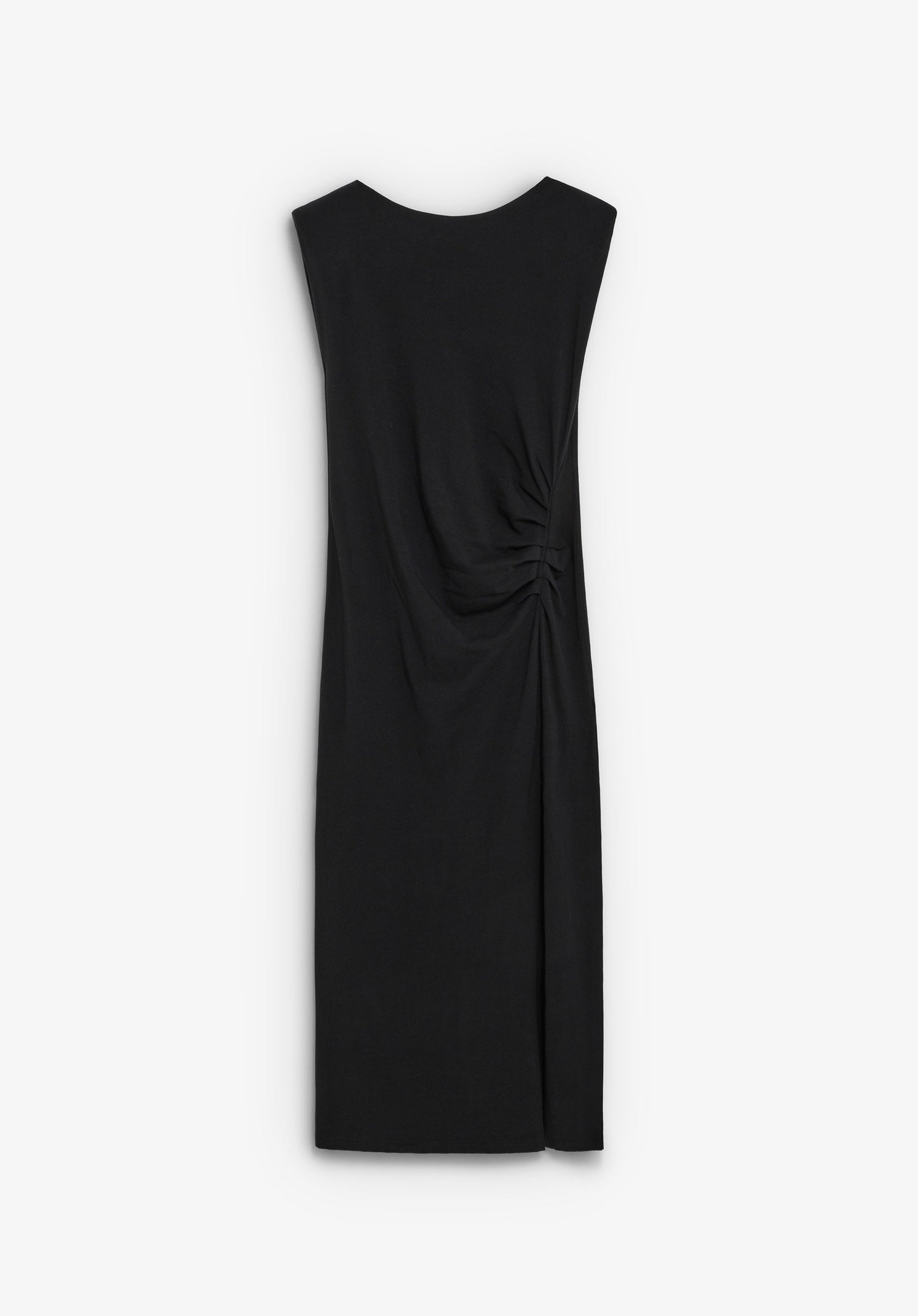 VESTIDO MIDI DRAPEADO LATERAL