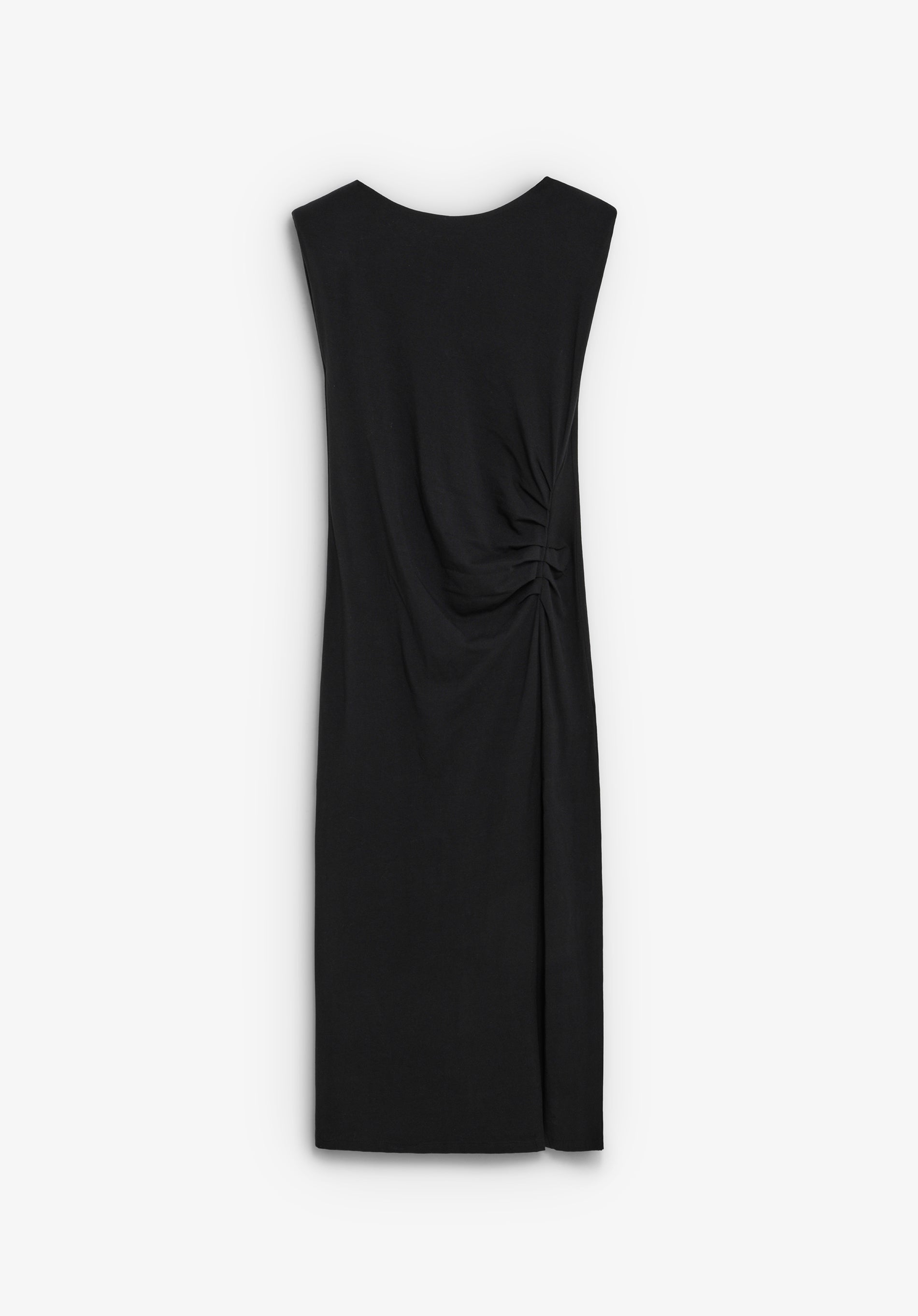 VESTIDO MIDI DRAPEADO LATERAL