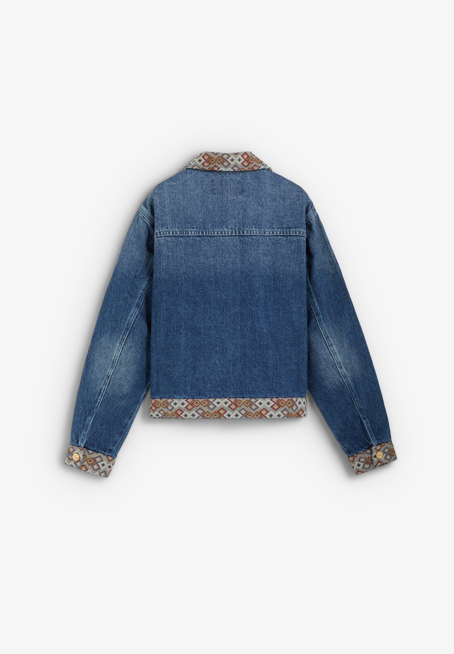 CHAQUETA VAQUERA ESTAMPADO ÉTNICO