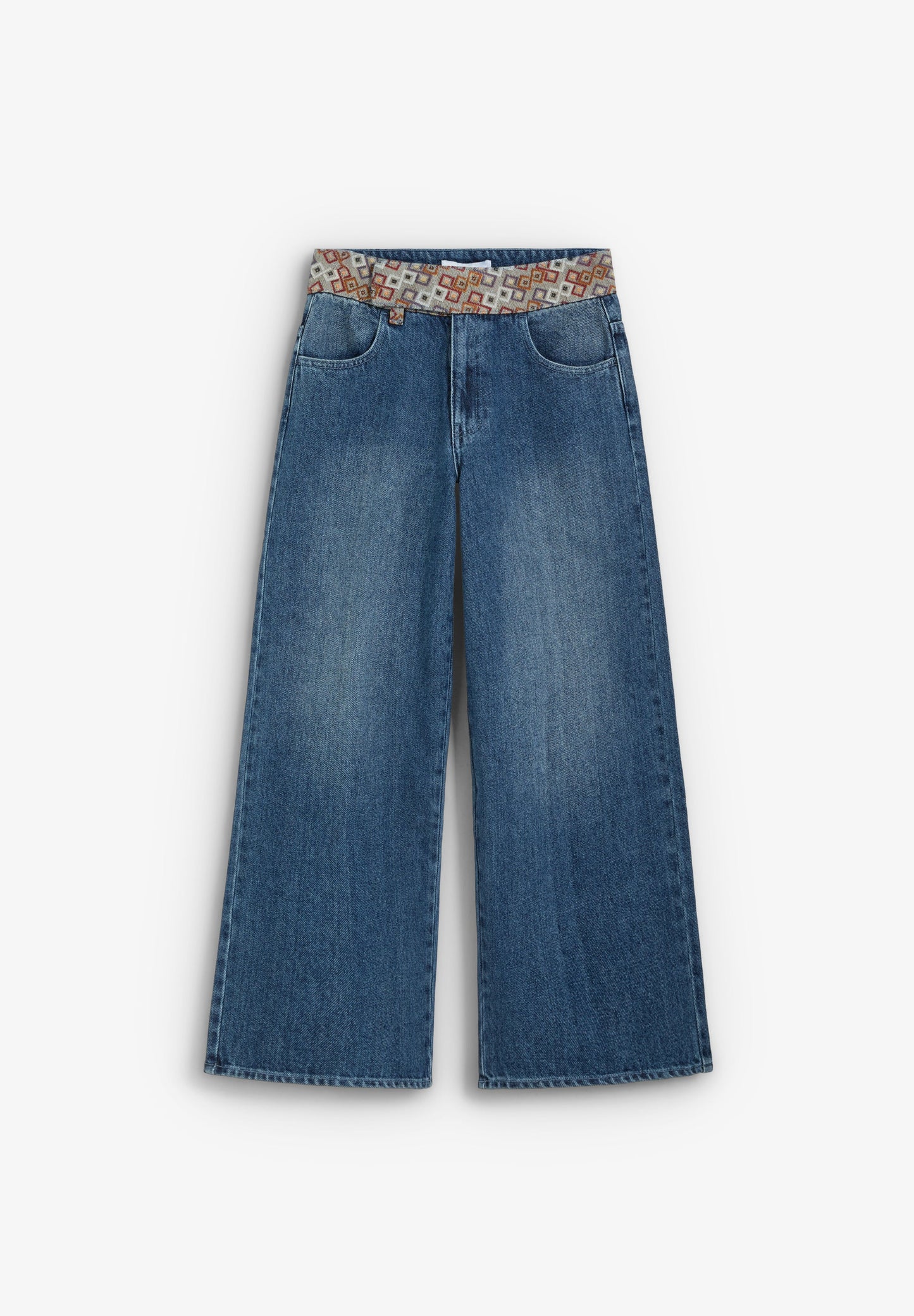 JEANS CULOTTE ESTAMPADO ÉTNICO