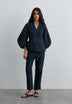 PANTALÓN JACQUARD ANKLE FLARE