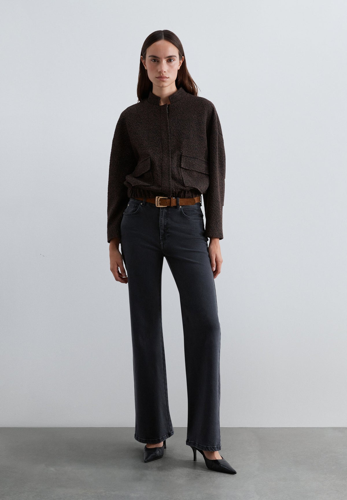 CHAQUETA BOMBER LÚREX