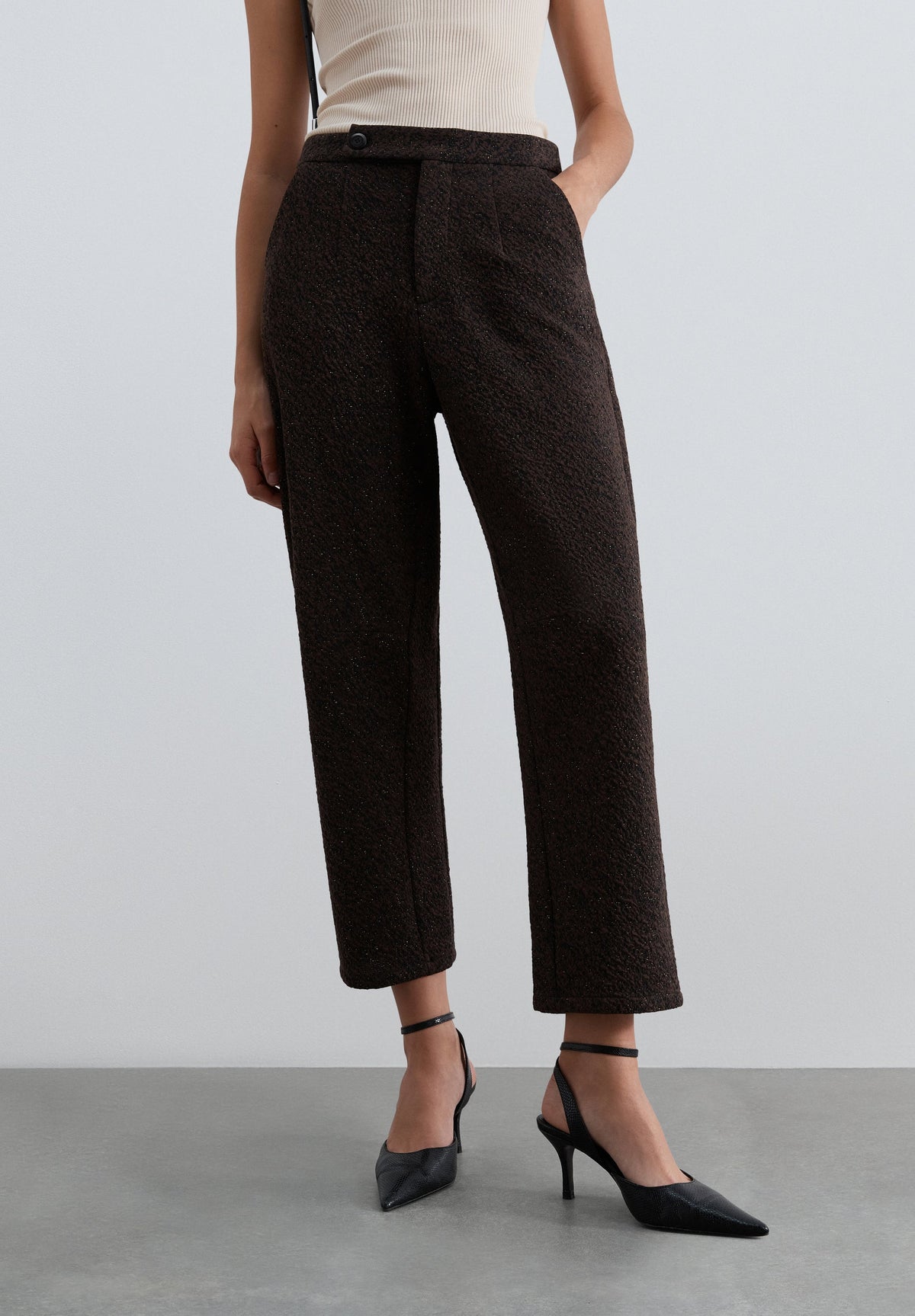 PANTALÓN RECTO LÚREX