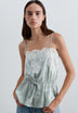 TOP JACQUARD CON ENCAJE