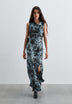 VESTIDO SATINADO ESTAMPADO