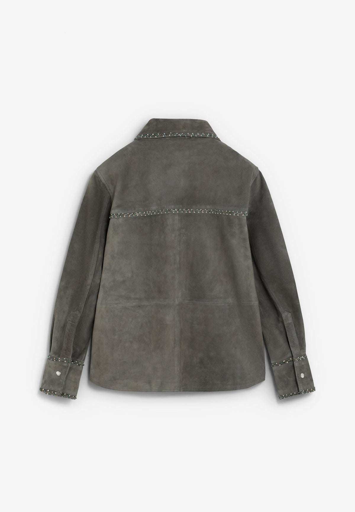 CHAQUETA DE ANTE BORDADA CON CUENTAS