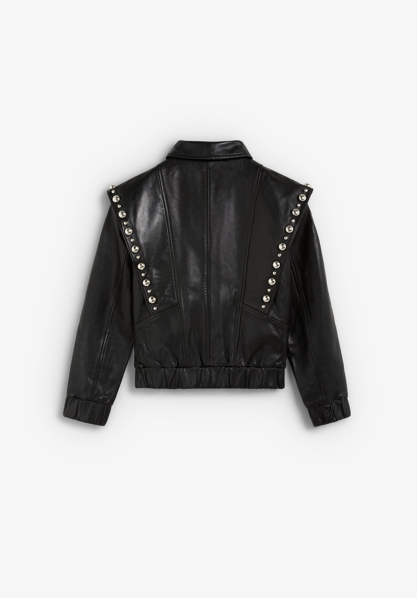 SCSHOULDER STUDS LEATHER JACKET