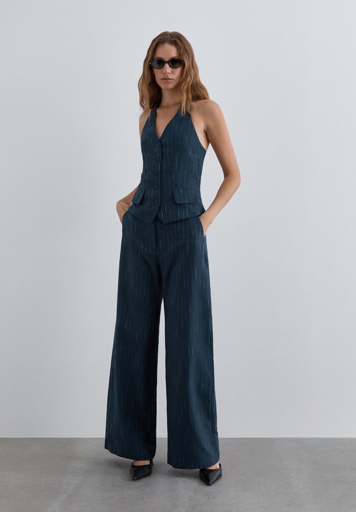PANTALÓN RAYAS LÚREX