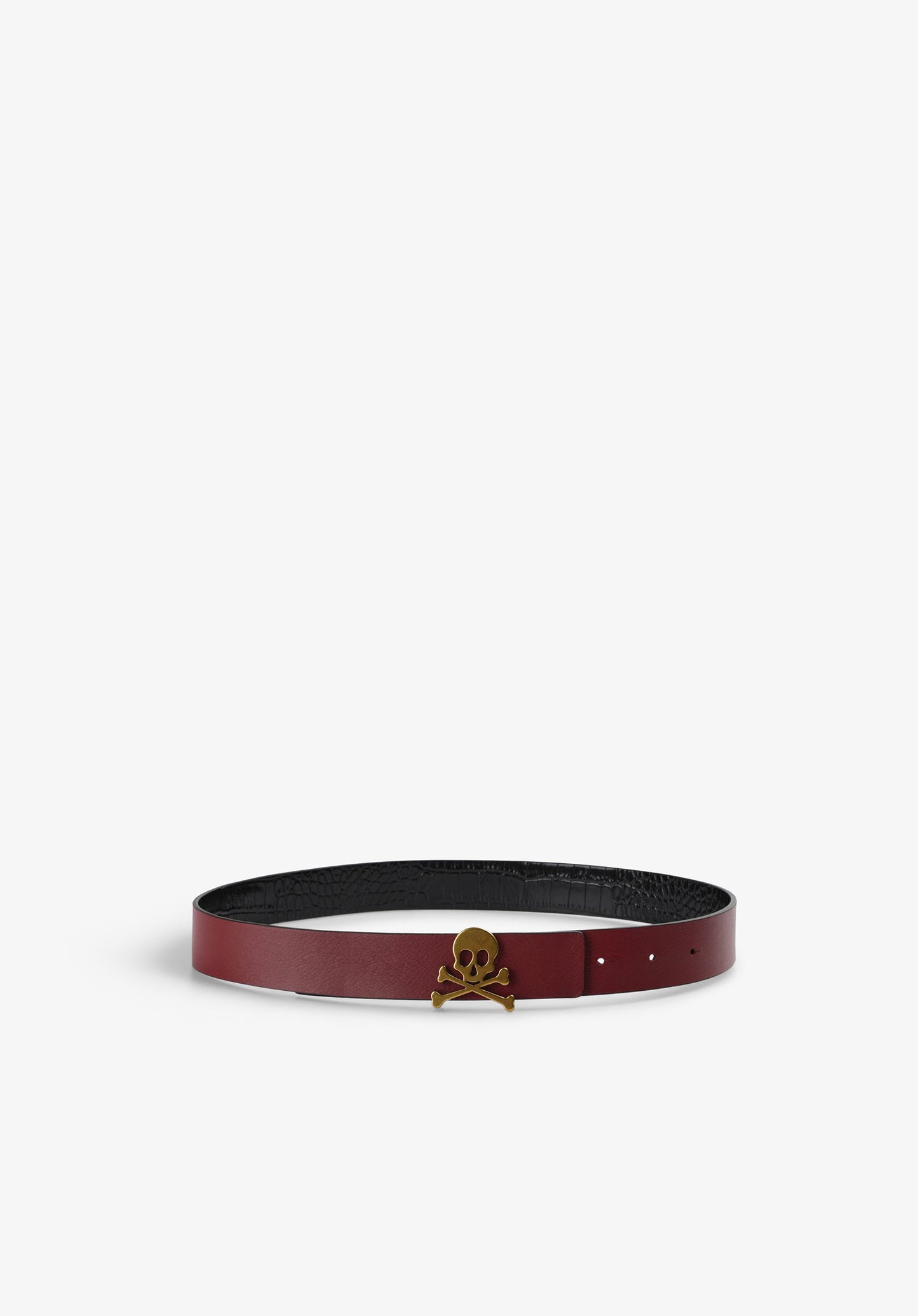 CINTURÓN PIEL REVERSIBLE CALAVERA