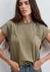 CAMISETA PLIEGUES CON STUDS