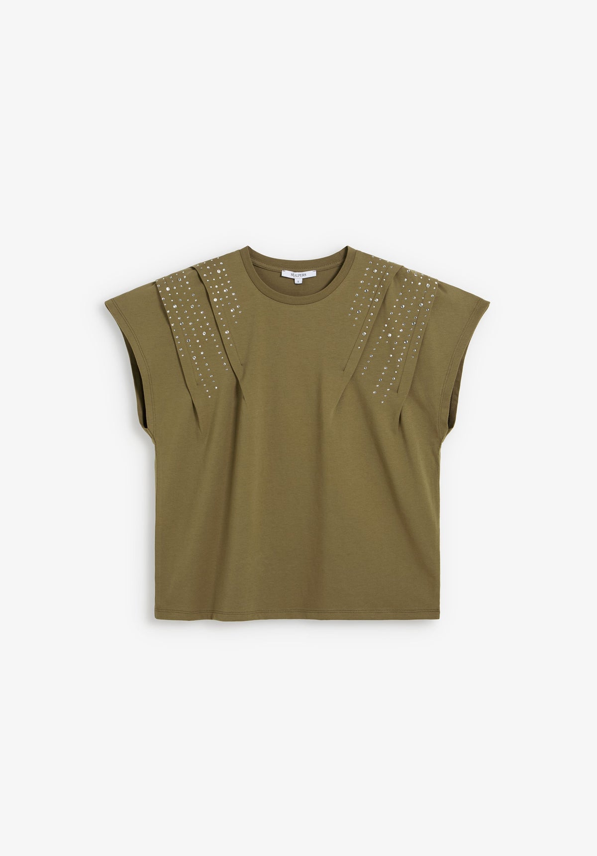 CAMISETA PLIEGUES CON STUDS