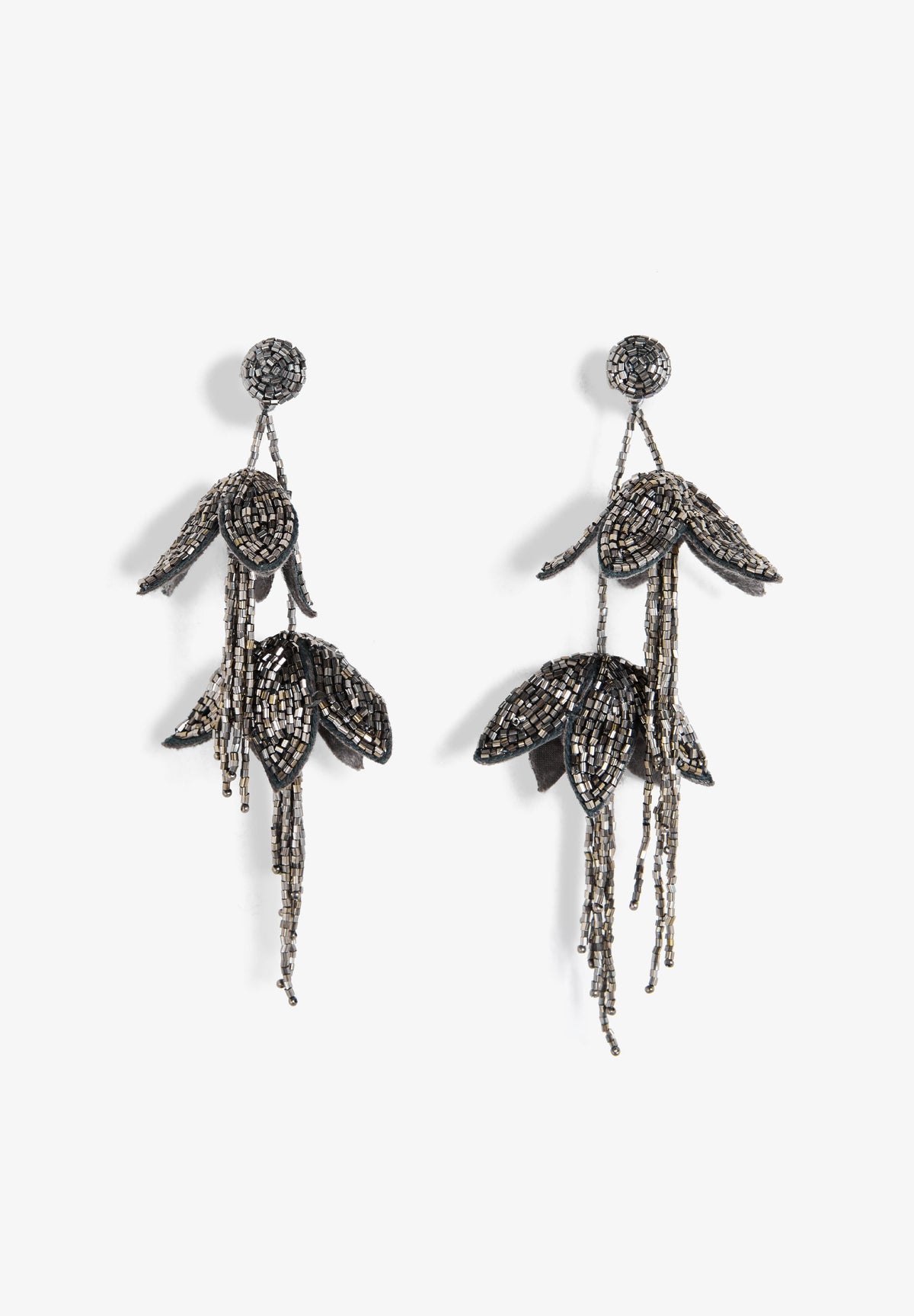 PENDIENTES FLORALES CUENTAS