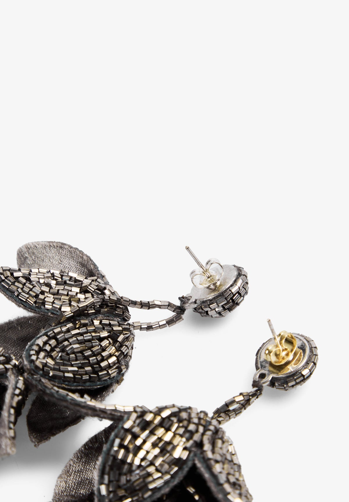 PENDIENTES FLORALES CUENTAS