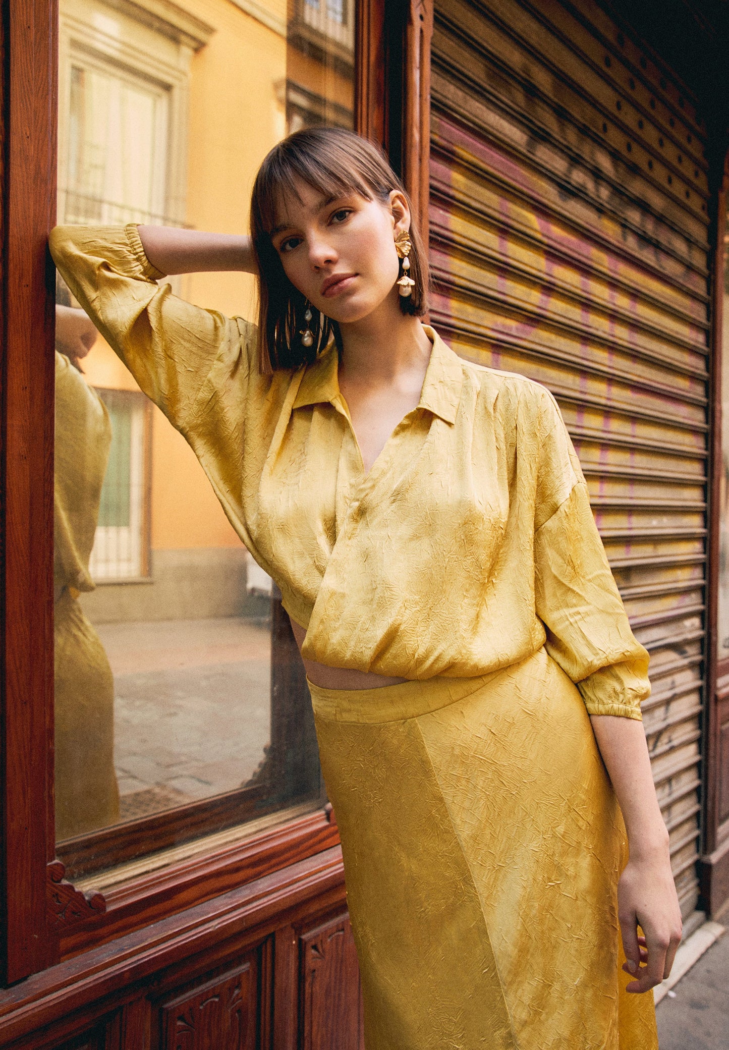 BLUSA JACQUARD CRUZADA