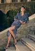 VESTIDO JACQUARD TIRANTES CRUZADOS